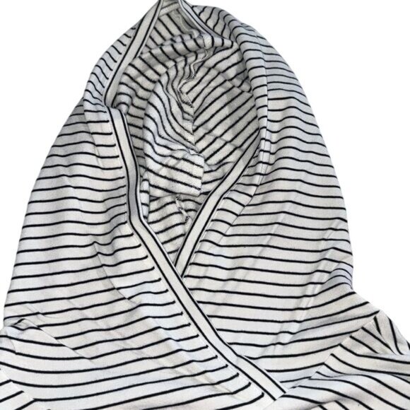 Plus size- Womens striped long sleeve with hood. - Picture 2 of 8